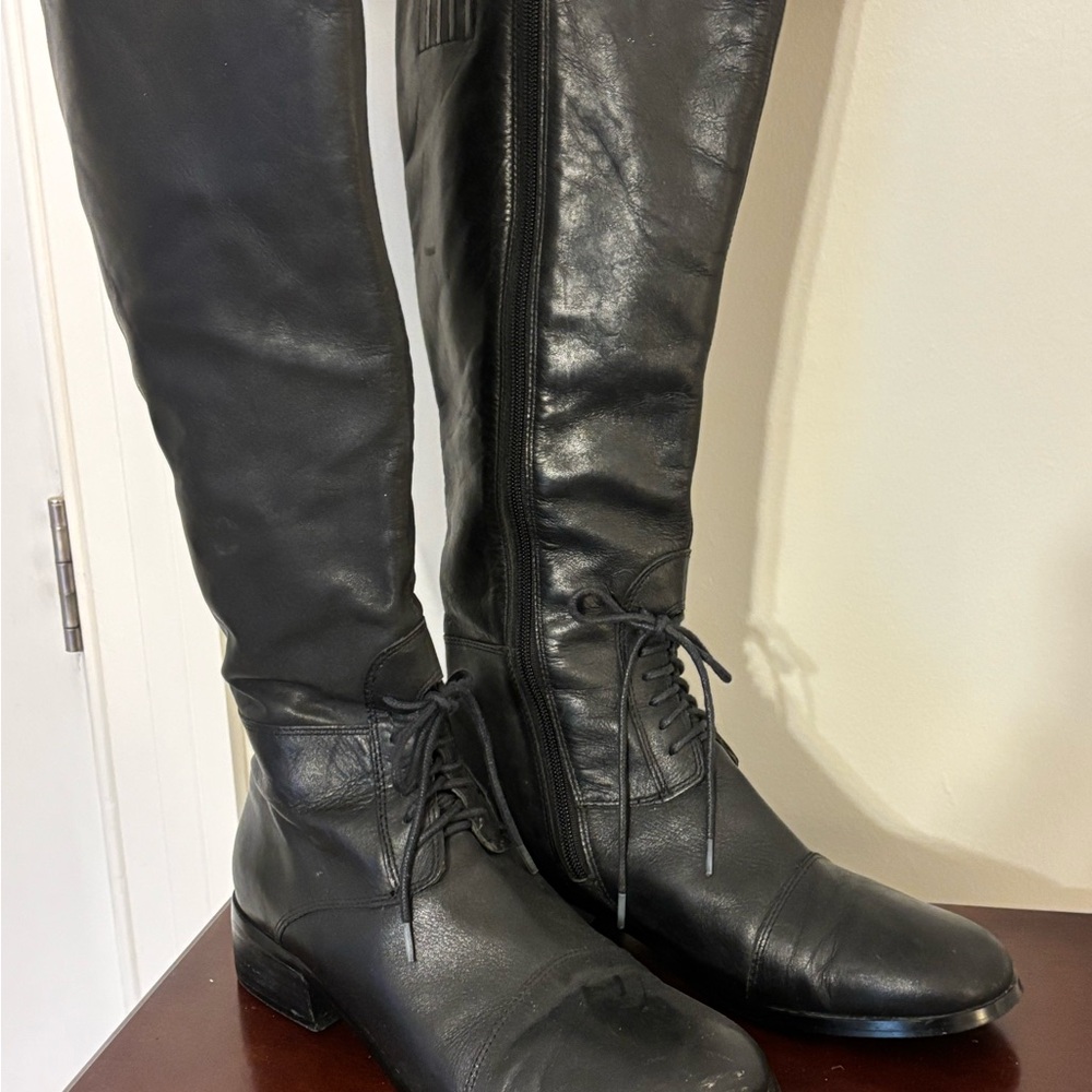 Black Leather Knee-High Boots Chadwick’s 9.5